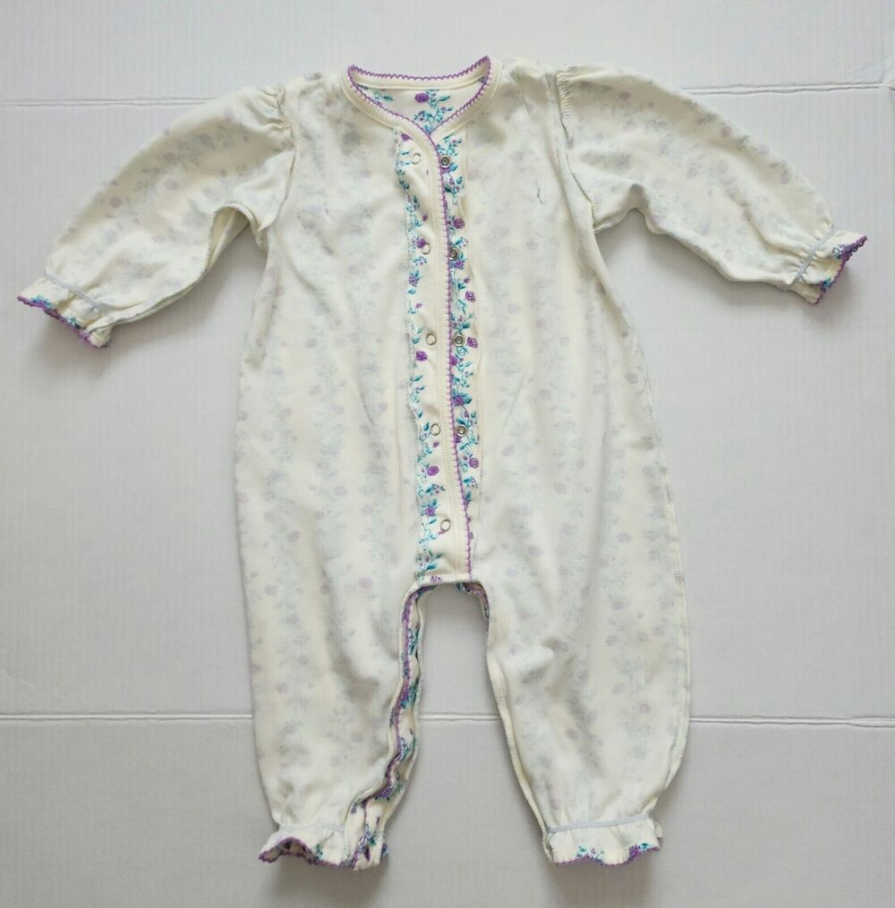 Baby Girl Clothes Lot - 2 Cotton Romper Jumpers & 1 Hooded Cardigan Playwear 12M - Picture 4 of 16